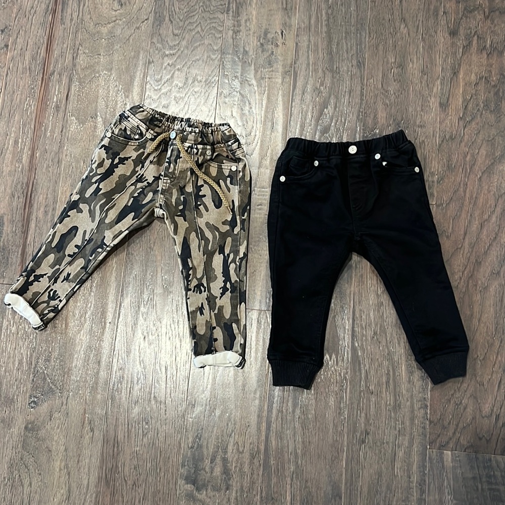 Art & Eden Organic Jeans | black + camo | 12M